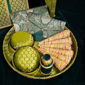 Thaal with 2 Bowls (Green)